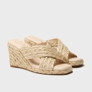 Matisse Braided Raffia Cross Band Bondi Wedge